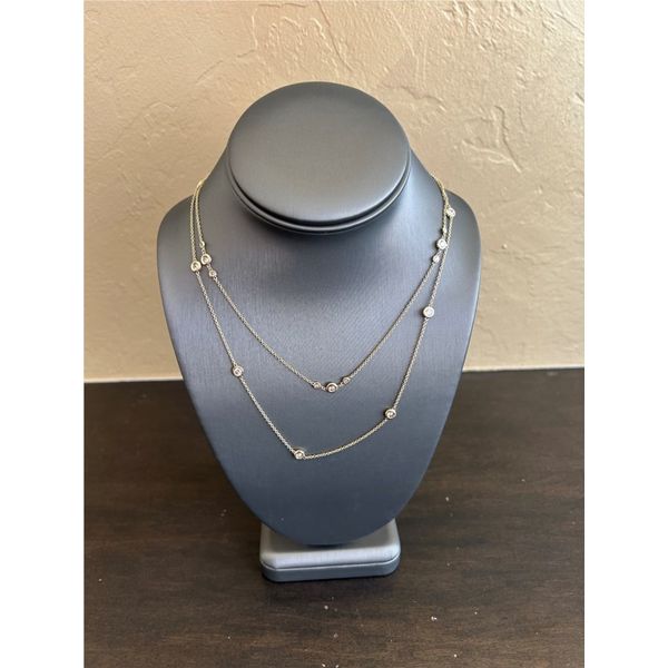 Diamond Layered Station Necklace Image 2 Mitchell's Jewelry Norman, OK