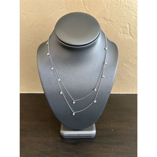 Diamond Layered Station Necklace Image 2 Mitchell's Jewelry Norman, OK