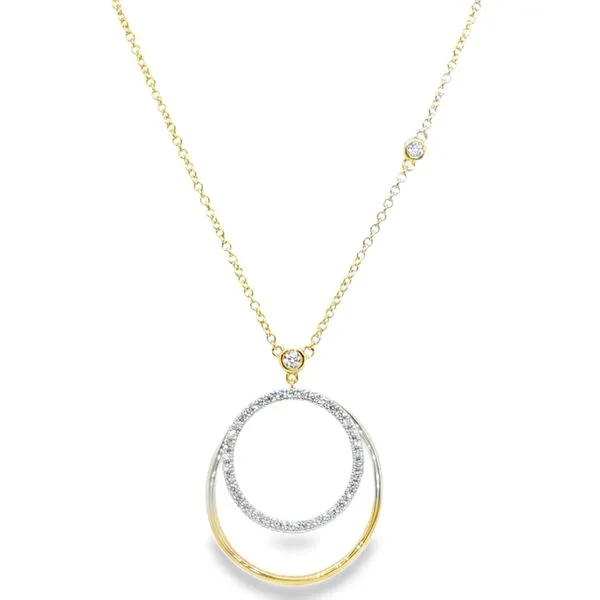 Diamond Double Circle Necklace Mitchell's Jewelry Norman, OK