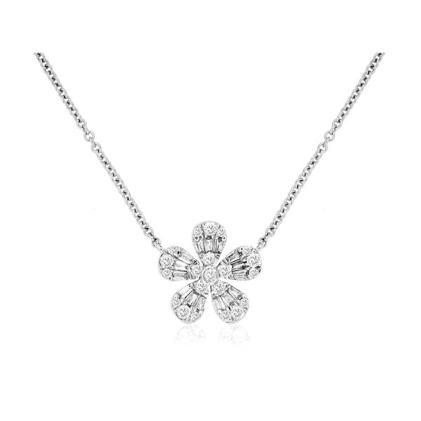 Diamond Flower Necklace Mitchell's Jewelry Norman, OK