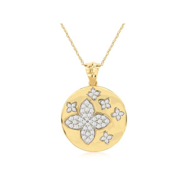 Diamond Butterlfy Cluster Necklace Mitchell's Jewelry Norman, OK