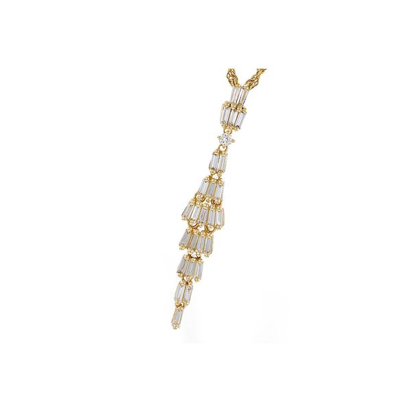Baguette Drop Diamond Necklace Mitchell's Jewelry Norman, OK