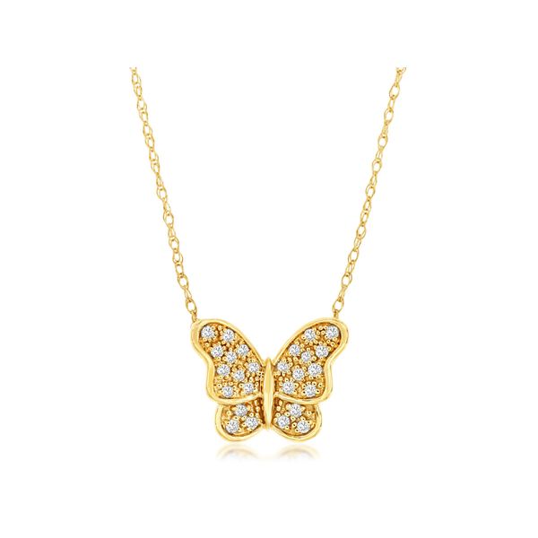 Diamond Butterfly Necklace Mitchell's Jewelry Norman, OK