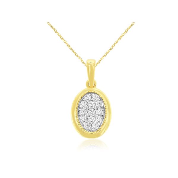 Diamond Oval Drop Necklace Mitchell's Jewelry Norman, OK
