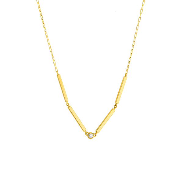 Diamond Rectangle Bar Necklace Mitchell's Jewelry Norman, OK