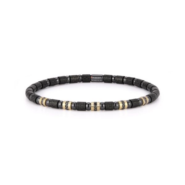 Black Ceramic Flexible Diamond Bracelet By Demeglio Mitchell's Jewelry Norman, OK