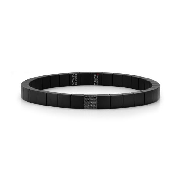 Black Ceramic Flexible Diamond Bracelet By Demeglio Mitchell's Jewelry Norman, OK