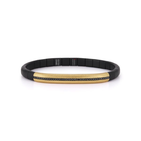 Black Ceramic Flexible Diamond Bracelet By Demeglio Mitchell's Jewelry Norman, OK