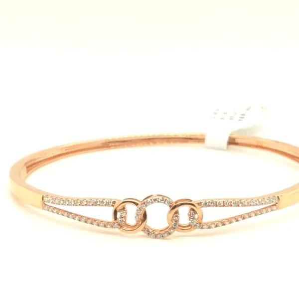 Rose Gold Diamond Bangle Bracelet Mitchell's Jewelry Norman, OK