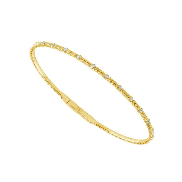Flexie Diamond Bangle in Yellow Gold By IDD Mitchell's Jewelry Norman, OK