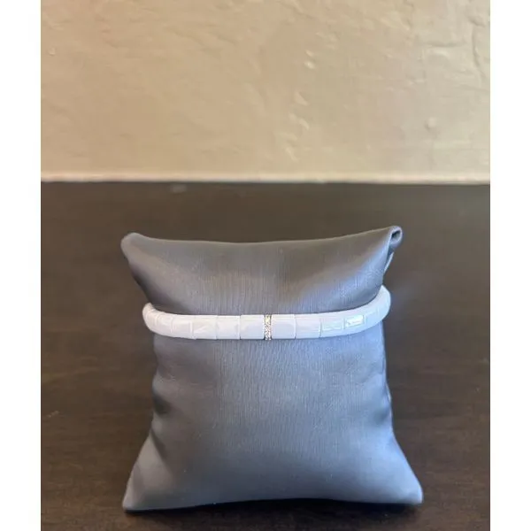 Diamond White Ceramic Bracelet by Roberto Demeglio Mitchell's Jewelry Norman, OK