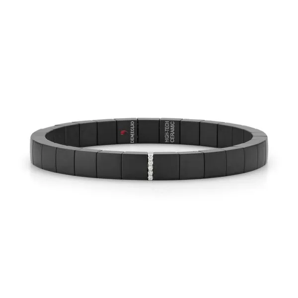 Black Ceramic Flexible Diamond Bracelet By Demeglio Mitchell's Jewelry Norman, OK