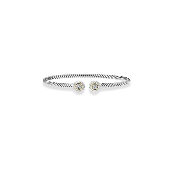 Silver And Gold Diamond Bangle Mitchell's Jewelry Norman, OK