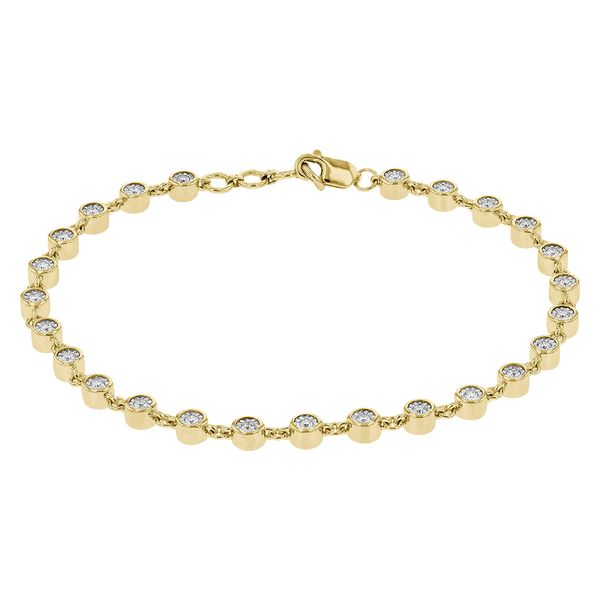 Yellow Gold Diamond Station Bracelet Mitchell's Jewelry Norman, OK