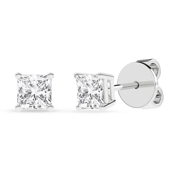 Princess Cut Lab Created Studs Mitchell's Jewelry Norman, OK