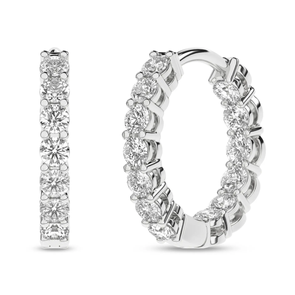 Lab Created Diamond Hoops Mitchell's Jewelry Norman, OK
