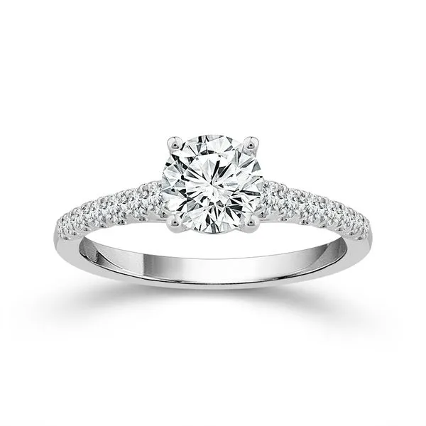 Lab Created Diamond Engagement Ring in White Gold by IDD Mitchell's Jewelry Norman, OK
