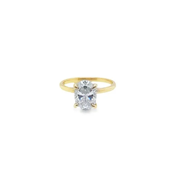 Yellow Gold Moissanite Engagement Ring Mitchell's Jewelry Norman, OK