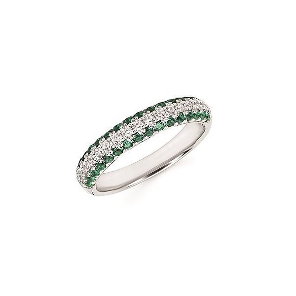 Emerald and Diamond Band by Ostbye Mitchell's Jewelry Norman, OK