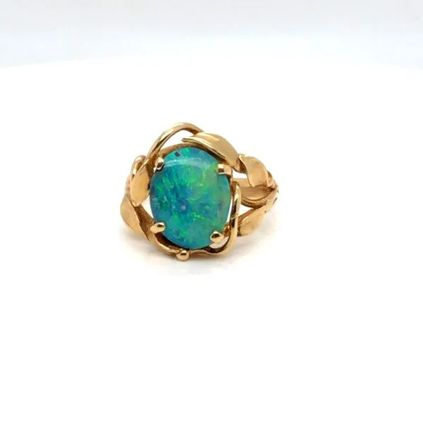 Opal Ring in Yellow Gold Mitchell's Jewelry Norman, OK