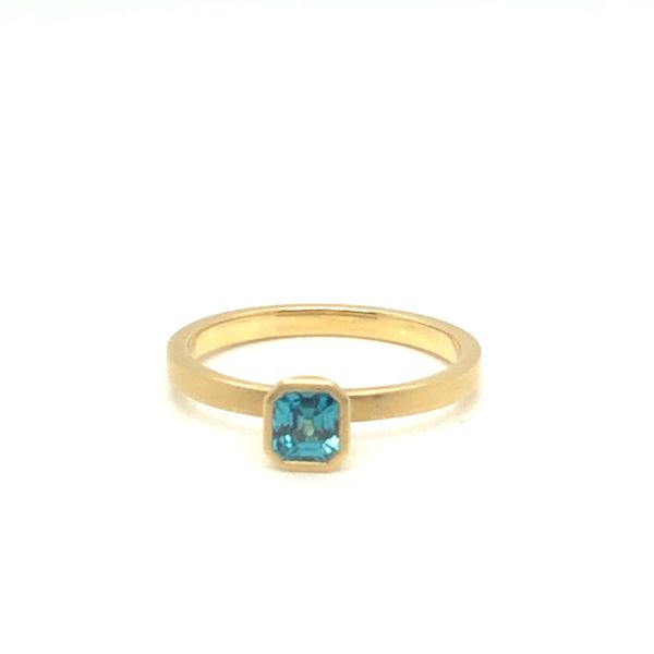 Gold Blue Zircon Ring Mitchell's Jewelry Norman, OK