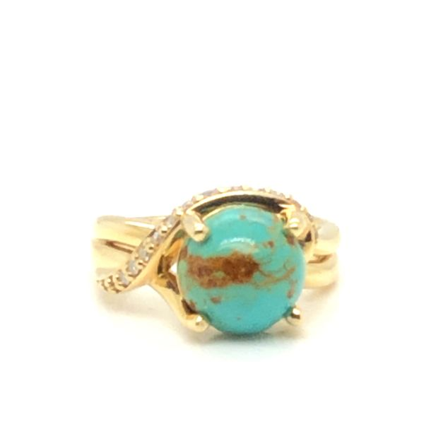 Turquoise and Diamond Ring Mitchell's Jewelry Norman, OK