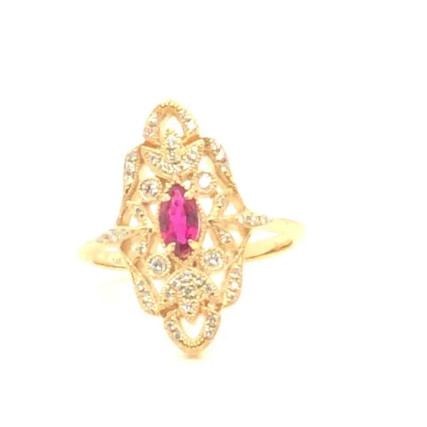 Lace Ruby and Diamond Ring by Authentic Gems Mitchell's Jewelry Norman, OK