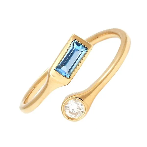 Lau Blue Topaz And Diamond Ring Mitchell's Jewelry Norman, OK