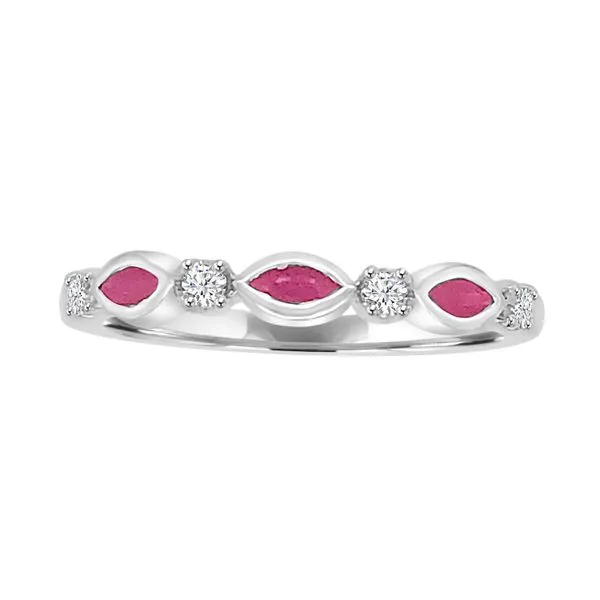 Ruby and Diamond Wedding Band Mitchell's Jewelry Norman, OK