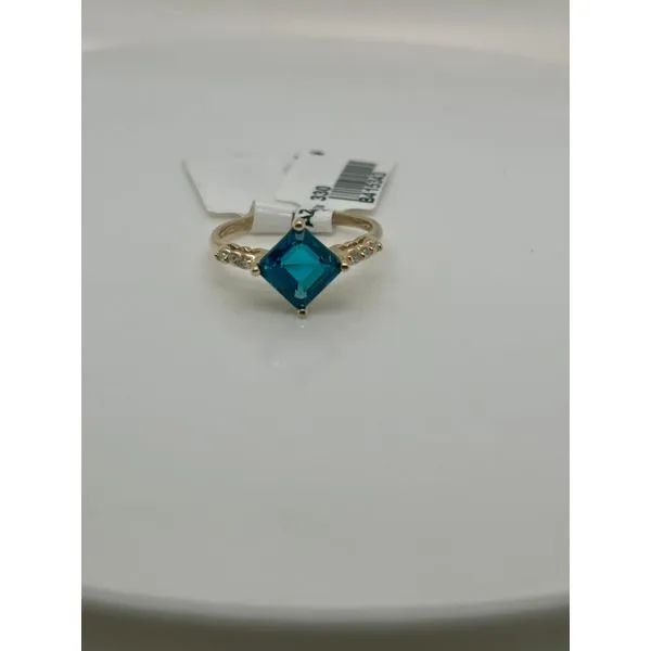 London Blue Topaz And Diamond Ring Mitchell's Jewelry Norman, OK