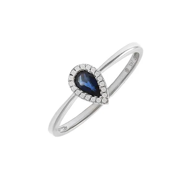 Pear Sapphire Ring With Halo Mitchell's Jewelry Norman, OK