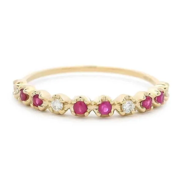 Alternating Diamond And Ruby Ring Mitchell's Jewelry Norman, OK