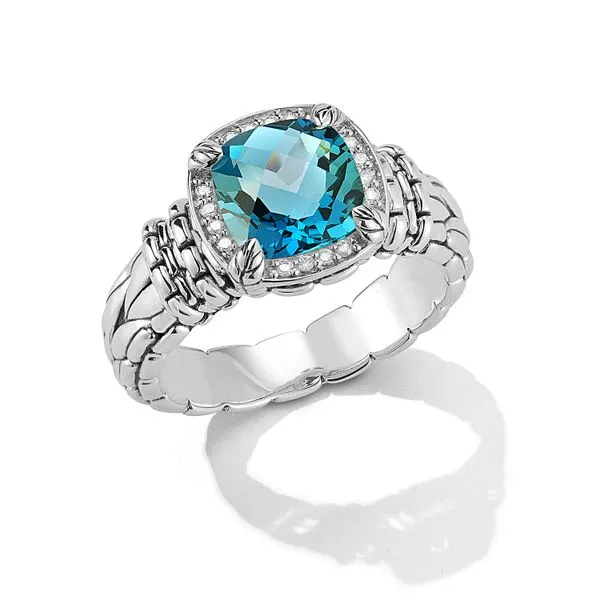 London Blue Topaz Gemstone And Diamond Ring Mitchell's Jewelry Norman, OK