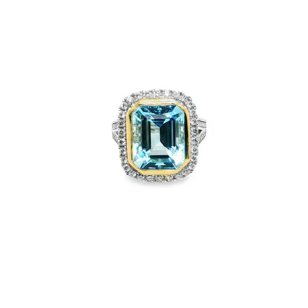 Aquamarine Diamond Fashion Ring Mitchell's Jewelry Norman, OK