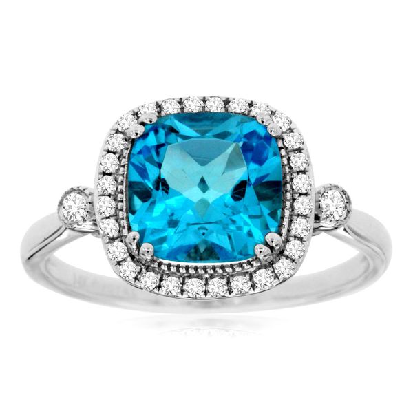 Blue Topaz And Diamond Ring Mitchell's Jewelry Norman, OK