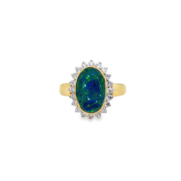 Boulder Opal And Diamond Ring Mitchell's Jewelry Norman, OK