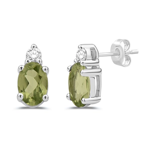 Peridot and Diamond Earrings by Variety Gems Mitchell's Jewelry Norman, OK