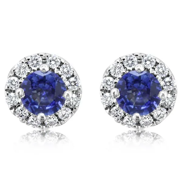 Sapphire and Diamond Earrings by Parle Mitchell's Jewelry Norman, OK