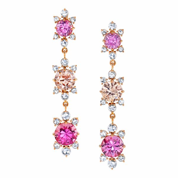 Pink Sapphire Drop Earrings by Nicolette Mitchell's Jewelry Norman, OK