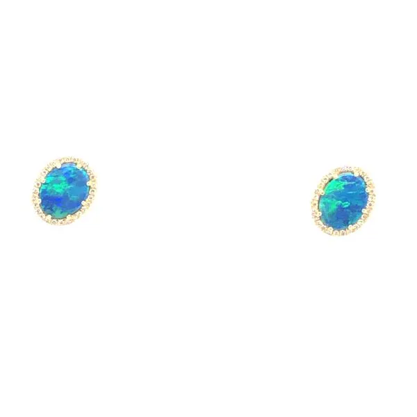 Opal and Diamonds Studs Mitchell's Jewelry Norman, OK
