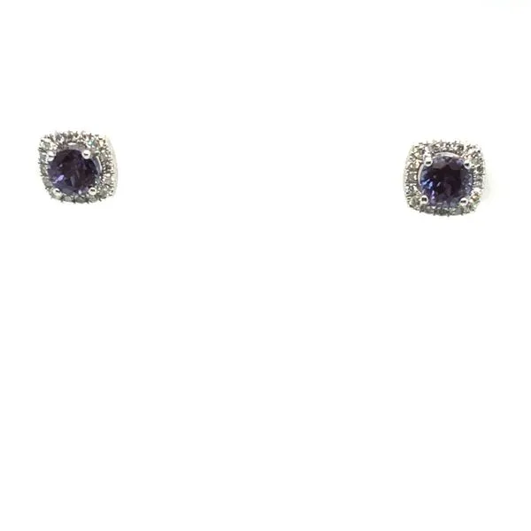 Alexandrite and Diamond Stud Earrings Mitchell's Jewelry Norman, OK