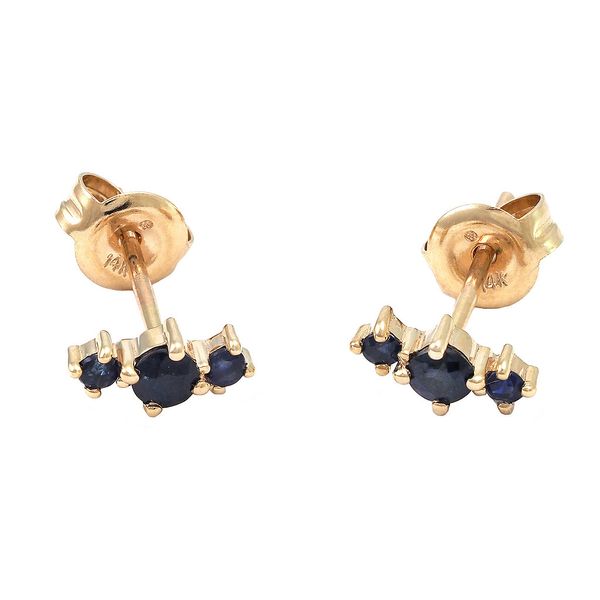 Sapphire Stud Earring by Lau Mitchell's Jewelry Norman, OK