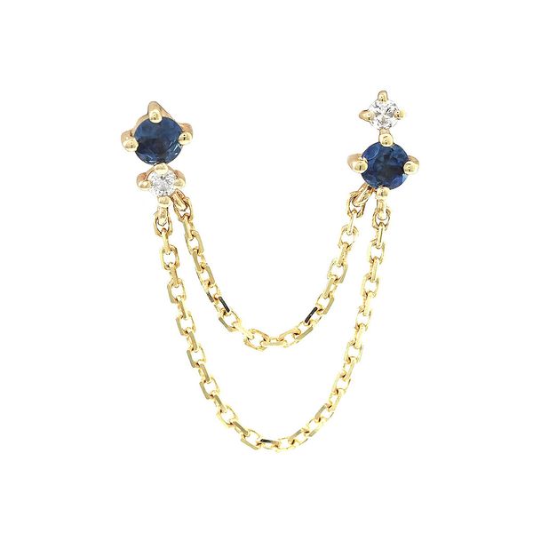 Sapphire Single Drop Earring by Lau Mitchell's Jewelry Norman, OK