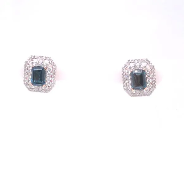 BLue Topaz and Diamond Earrings Mitchell's Jewelry Norman, OK