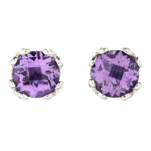 Glow Amethyst Stud Earrings Mitchell's Jewelry Norman, OK