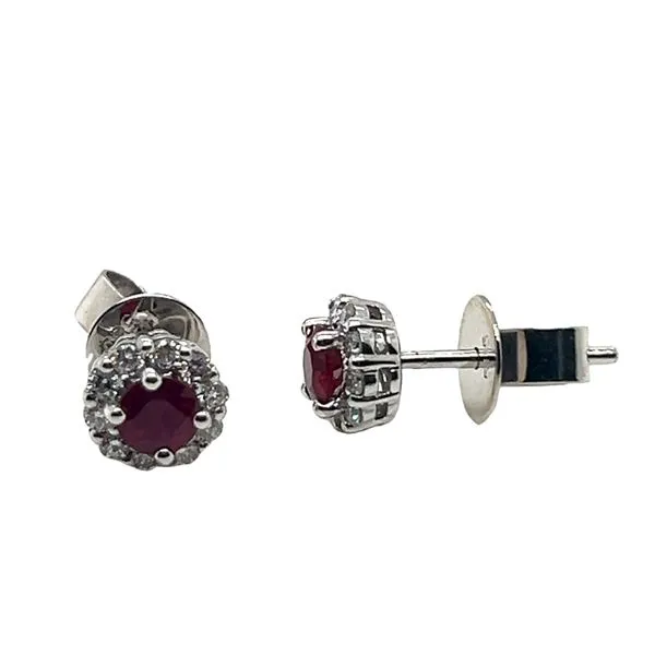 Ruby Earrings With A Diamond Jacket Mitchell's Jewelry Norman, OK