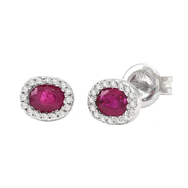 Ruby Stud Earrings by Lau Mitchell's Jewelry Norman, OK