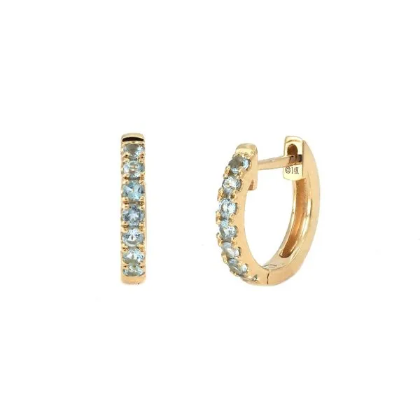 Blue Topaz Hoop Earrings Mitchell's Jewelry Norman, OK