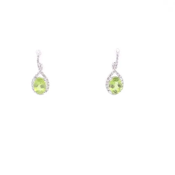 Peridot and Diamond Drop Earrings Mitchell's Jewelry Norman, OK