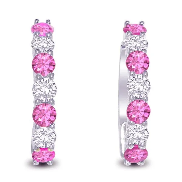 Pink Sapphire And Diamond Earrings Mitchell's Jewelry Norman, OK